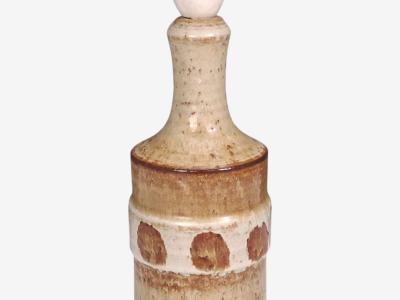S holm Stent j Dotted Table Lamp Beige Glazed Stoneware Denmark 1960s