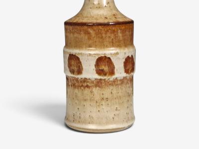 S holm Stent j Dotted Table Lamp Beige Glazed Stoneware Denmark 1960s