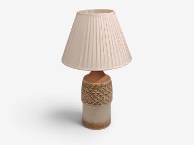 S holm Stent j Large Table Lamp Beige Stoneware Denmark 1960s