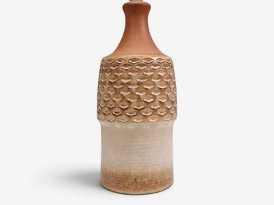 S holm Stent j Large Table Lamp Beige Stoneware Denmark 1960s