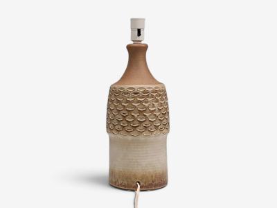 S holm Stent j Large Table Lamp Beige Stoneware Denmark 1960s