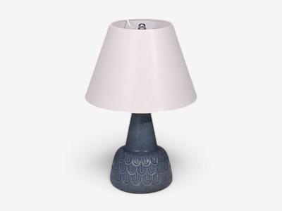 S holm Stent j Table Lamp Light Blue Stoneware Denmark 1960s