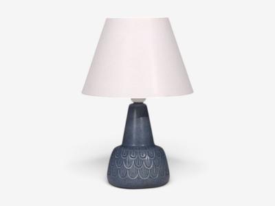 S holm Stent j Table Lamp Light Blue Stoneware Denmark 1960s