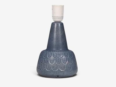 S holm Stent j Table Lamp Light Blue Stoneware Denmark 1960s