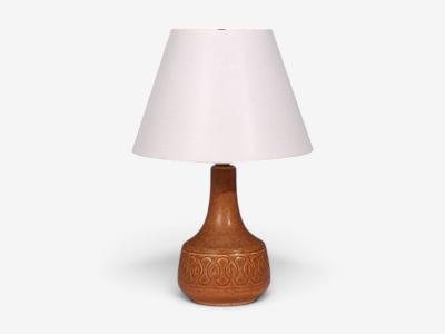 S holm Stent j Table Lamp Orange Stoneware Denmark 1960s
