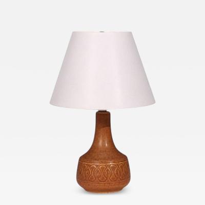 S holm Stent j Table Lamp Orange Stoneware Denmark 1960s