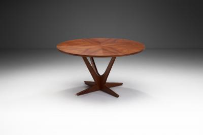 S ren Georg Jensen Round Teak Coffee Table by S ren Georg Jensen Denmark 1960s
