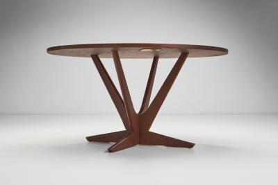 S ren Georg Jensen Round Teak Coffee Table by S ren Georg Jensen Denmark 1960s