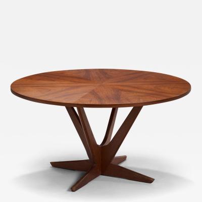 S ren Georg Jensen Round Teak Coffee Table by S ren Georg Jensen Denmark 1960s