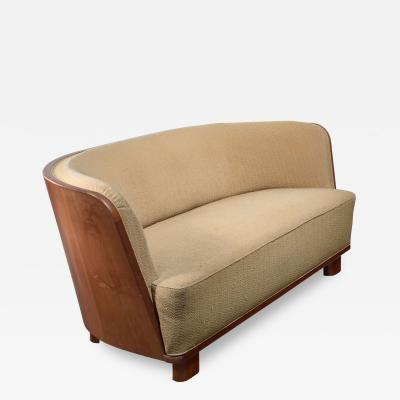 S ren Willadsen S ren Willadsen sofa with rounded mahogany frame