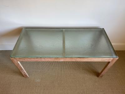 SAINT GOBAIN GLASS TOP TABLE