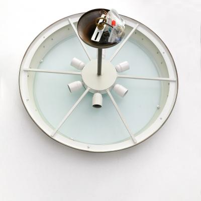 SCANDINAVIAN MODERN LACQUERED ZODIAC PENDANT WITH PATINATED SYMBOLS