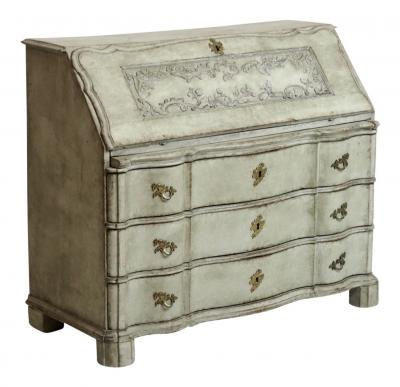 SCANDINAVIAN SECRETARY COMMODE WITH SLANT TOP