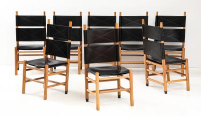 SCARPA CARLO Eight Kentucky chairs for Bernini Ceriano Laghetto