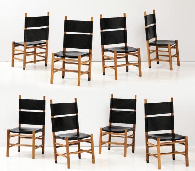 SCARPA CARLO Eight Kentucky chairs for Bernini Ceriano Laghetto
