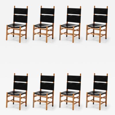 SCARPA CARLO Eight Kentucky chairs for Bernini Ceriano Laghetto