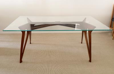 SCULPTURAL ITALIAN MID CENTURY DINING TABLE
