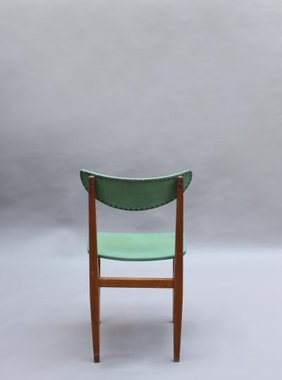 SET OF 4 FINE FRENCH 1950S ELM CHAIRS