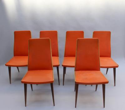 SET OF 6 FRENCH 1950S BEECH CHAIRS