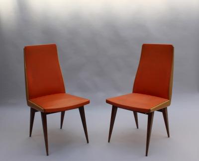 SET OF 6 FRENCH 1950S BEECH CHAIRS