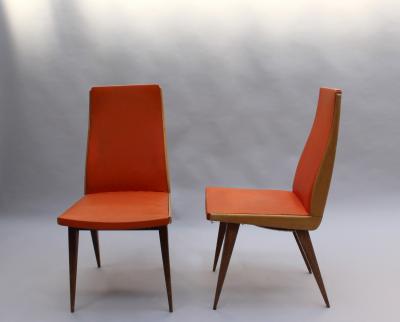 SET OF 6 FRENCH 1950S BEECH CHAIRS