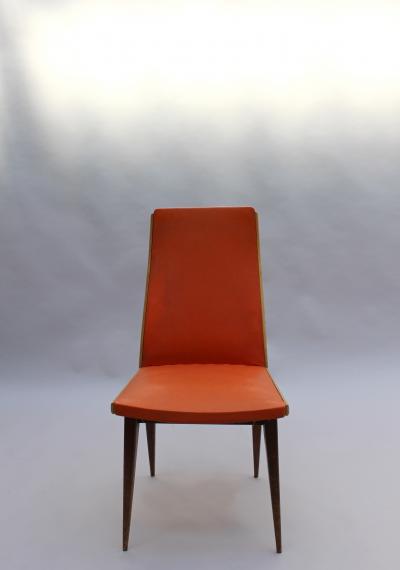 SET OF 6 FRENCH 1950S BEECH CHAIRS