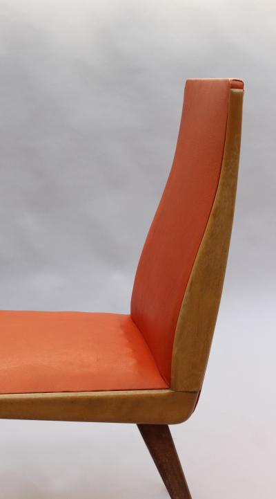 SET OF 6 FRENCH 1950S BEECH CHAIRS