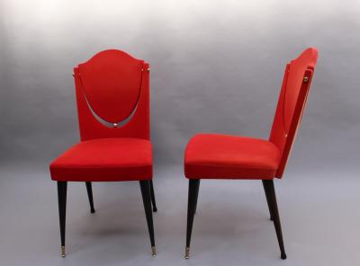 SET OF 6 UNUSUAL FRENCH 1960S DINING CHAIRS