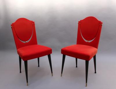 SET OF 6 UNUSUAL FRENCH 1960S DINING CHAIRS