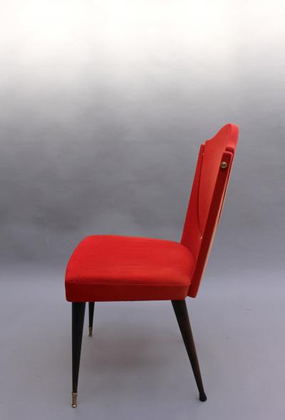 SET OF 6 UNUSUAL FRENCH 1960S DINING CHAIRS