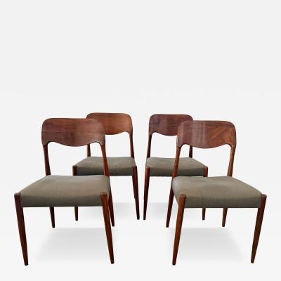 SET OF FOUR MID CENTURY SCANDINAVIAN DINING CHAIRS