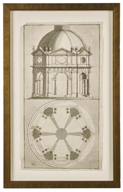 SET OF SIX 18TH CENTURY ITALIAN ARCHITECTURAL DRAWINGS