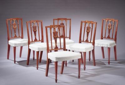 SET OF SIX FEDERAL SIDE CHAIRS