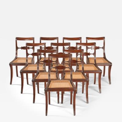 SET OF TEN SIDE CHAIRS