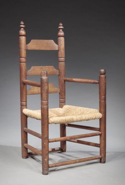 SEVENTEENTH CENTURY SLAT BACK GREAT CHAIR