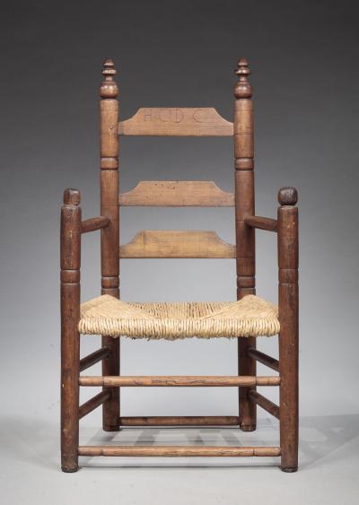 SEVENTEENTH CENTURY SLAT BACK GREAT CHAIR