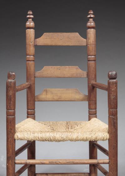 SEVENTEENTH CENTURY SLAT BACK GREAT CHAIR