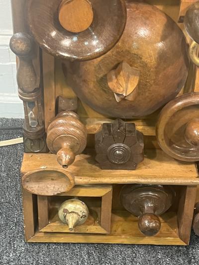 SIGNED MODERN ASSEMBLED WOOD FOUND OBJECTS WALL SCULPTURE