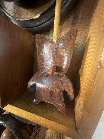 SIGNED MODERN ASSEMBLED WOOD FOUND OBJECTS WALL SCULPTURE