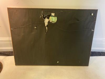 SIGNED MODERN SWANS WATERCOLOR