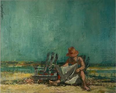 SIGNED SARASOTA BEACH SCENE PAINTING