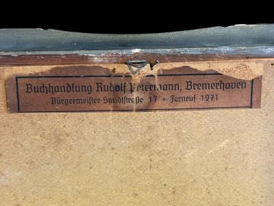 SIGNED SMALL MOUNTAIN LANDSCAPE WITH BLUE WILDFLOWERS OIL PAINTING