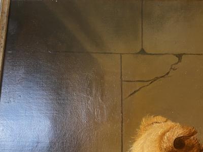 SIGNED VICTORIAN PAINTING THE MOUSERS DATED 1884