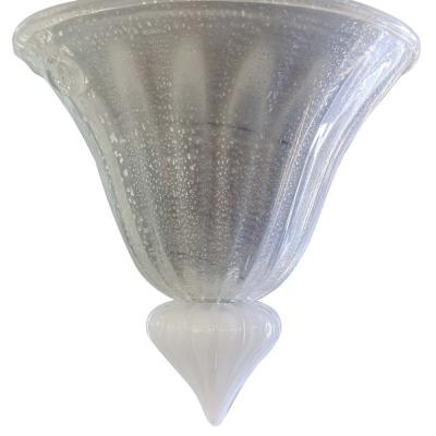 SILVER AND CLEAR VENETIAN CHANDELIER