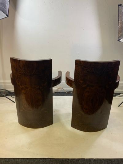 SIX MODERNIST BURLWOOD ART DECO REVIVAL DINING CHAIRS