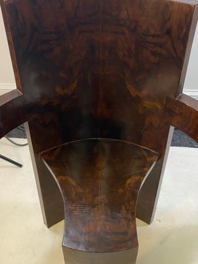 SIX MODERNIST BURLWOOD ART DECO REVIVAL DINING CHAIRS