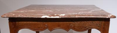 SMALL LOUIS XV PROVEN AL MARBLE TOPPED CENTRE TABLE