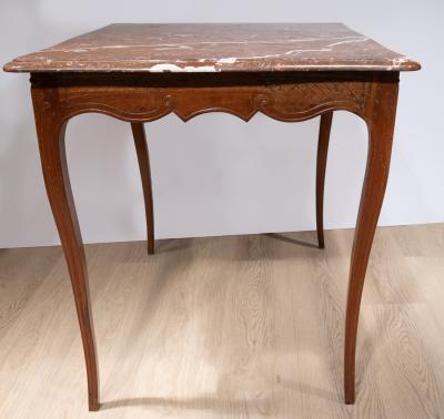 SMALL LOUIS XV PROVEN AL MARBLE TOPPED CENTRE TABLE