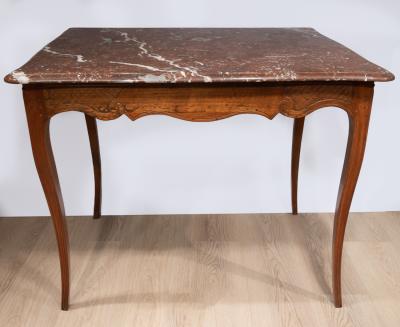 SMALL LOUIS XV PROVEN AL MARBLE TOPPED CENTRE TABLE