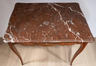 SMALL LOUIS XV PROVEN AL MARBLE TOPPED CENTRE TABLE